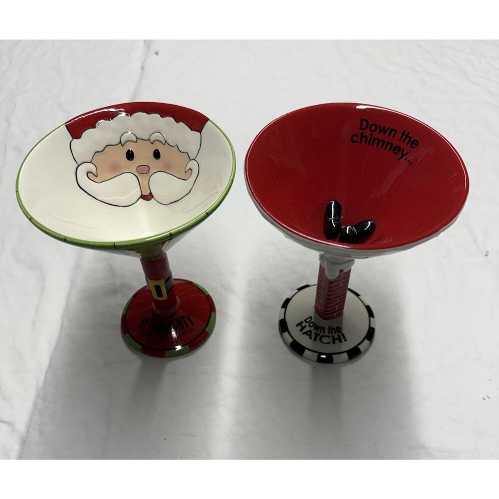 Tipsy Tini Martini Glass Christmas Santa’s Martini Glass Down The Chimney